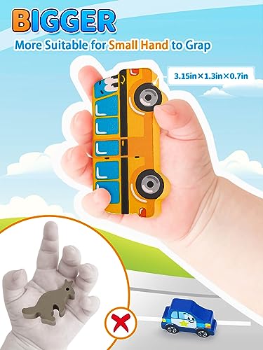 Wooden Stacking Cars & Building Blocks: Educational Baby Toys