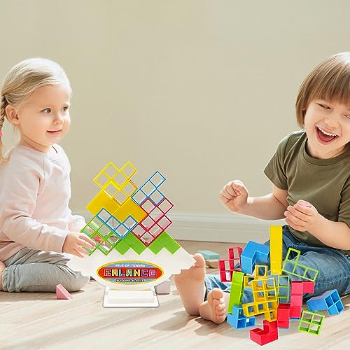 Deyaah 48Pcs Tetra Tower Balancing Game