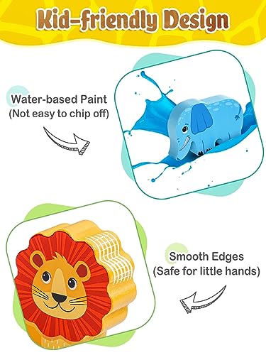 Montessori Animal Stacking Building Blocks for 3-5 Year Olds