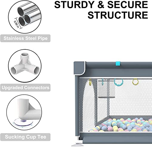 Extra-Large Playpen with Ball Pit for Baby and Toddlers