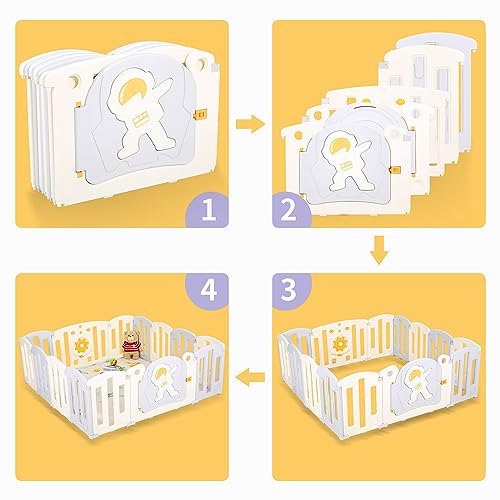 Panana Baby Playpen with Playmat: Indoor Kids Activity