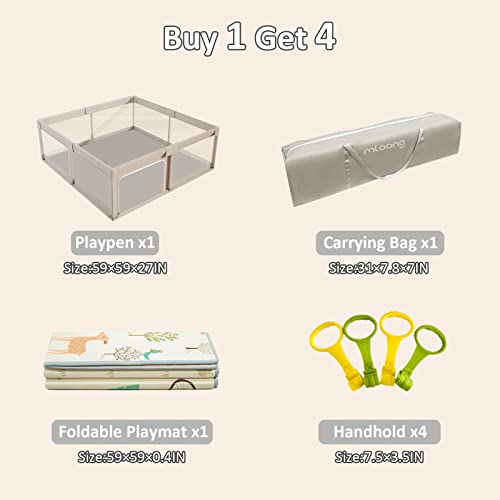 Extra Large Baby Playpen with Safety Door