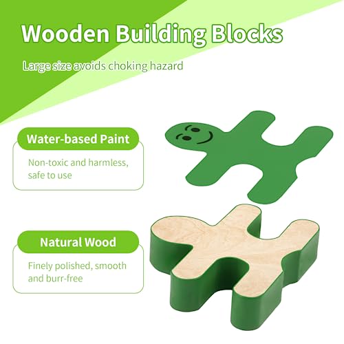 Wooden Stacking Building Blocks - Montessori Educational Toys