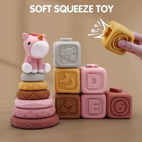 13-Piece Building Circle & Blocks with Horse Figure