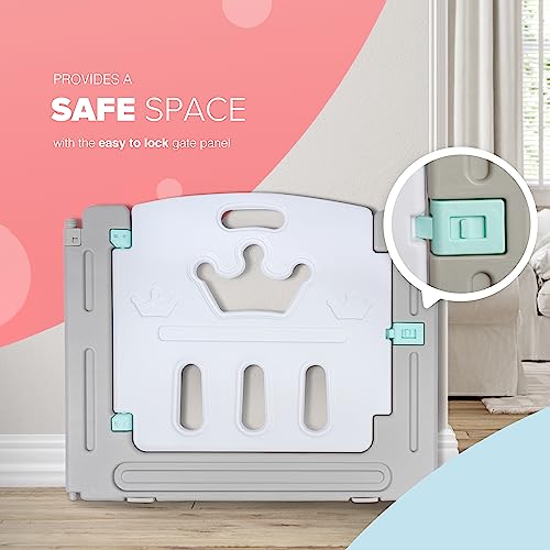 KIDOOLA Baby Playpen with Activity Panel and Playmats