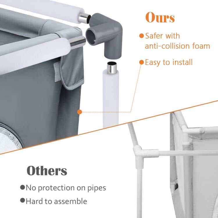 Large Baby Playpen with Anti-Collision Foam: Indoor & Outdoor