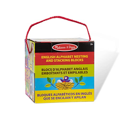 Melissa & Doug Alphabet Stacking Blocks | Developmental Toy