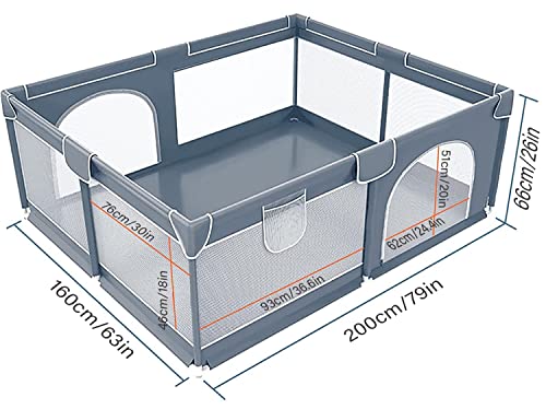 Extra-Large Playpen with Ball Pit for Baby and Toddlers