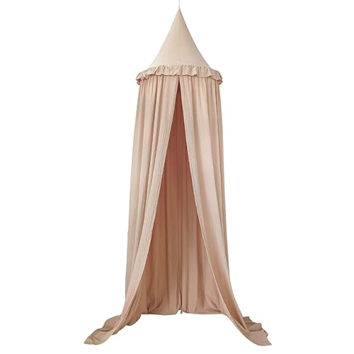 Pastel Bed Canopy with Ruffles for Babies