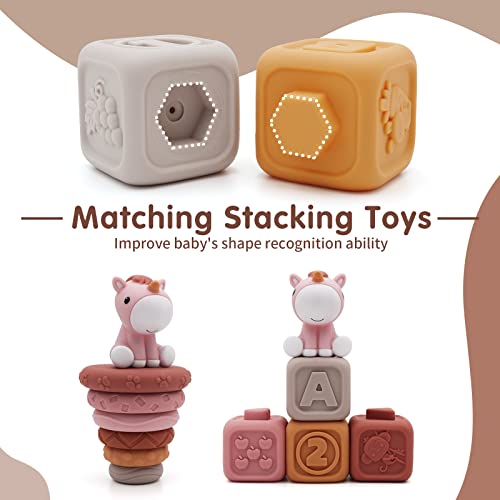 13-Piece Building Circle & Blocks with Horse Figure