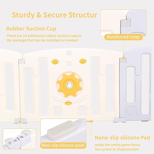 Panana Baby Playpen with Playmat: Indoor Kids Activity