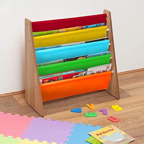 Kid's Multi-Colour Sling Bookshelf with Soft Fabric