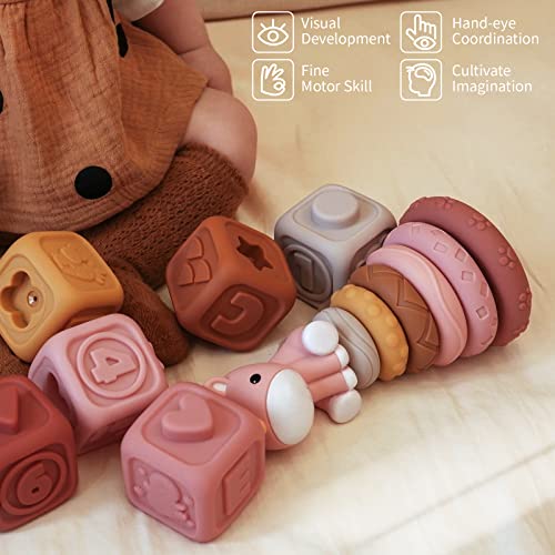 13-Piece Building Circle & Blocks with Horse Figure