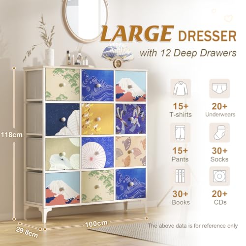 Baby Storage Drawers with Metal Frame and Wooden Top