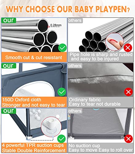 YIFOV Baby Playpen: Safety and Fun Center (150x180CM)
