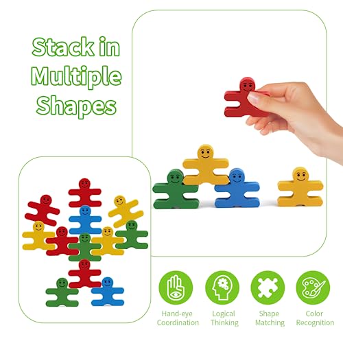Wooden Stacking Building Blocks - Montessori Educational Toys