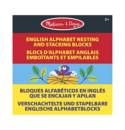 Melissa & Doug Alphabet Stacking Blocks | Developmental Toy