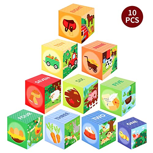Farm Animal Stacking Cubes - Educational Montessori Toy