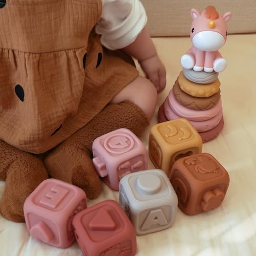 13-Piece Building Circle & Blocks with Horse Figure