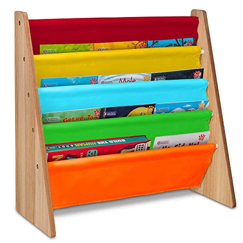 Kid's Multi-Colour Sling Bookshelf with Soft Fabric