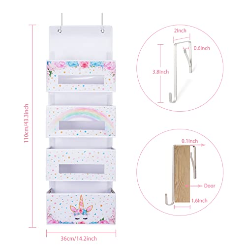 Unicorn Hanging Organizer - Baby Girls Storage Rack