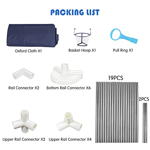 Large 6-Sided Baby Playpen with Basketball Hoop