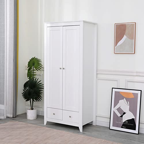 Modern White Wooden 4-Piece Bedroom Furniture Set