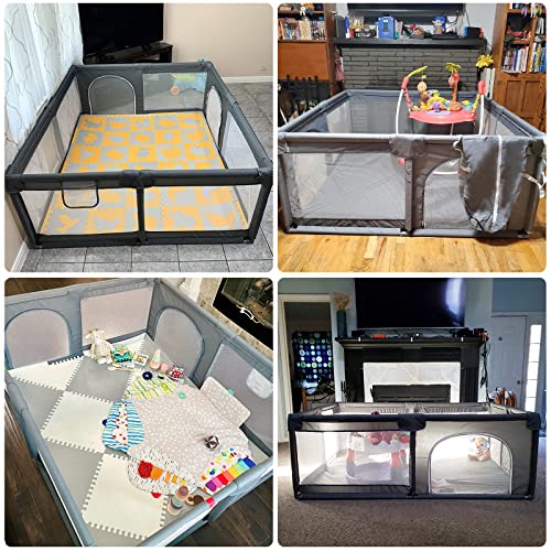 Large Baby Playpen with Anti-Collision Foam: Indoor & Outdoor