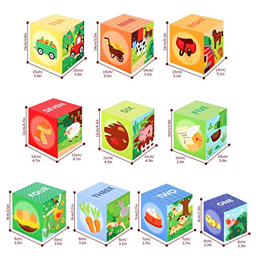 Farm Animal Stacking Cubes - Educational Montessori Toy