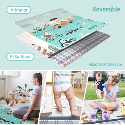 Large Baby Playpen with Mat, Ideal for Babies