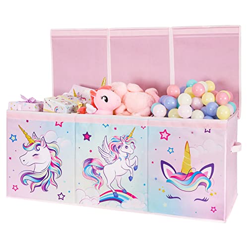 Unicorn Toy Box - Large Storage Organizer for Kids