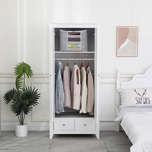 Modern White Wooden 4-Piece Bedroom Furniture Set