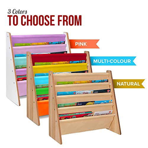 Kid's Multi-Colour Sling Bookshelf with Soft Fabric