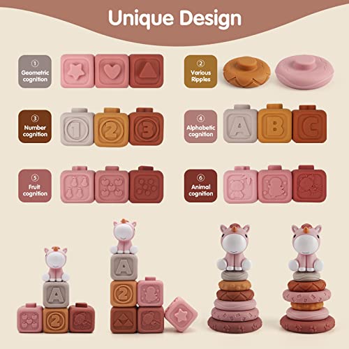 13-Piece Building Circle & Blocks with Horse Figure