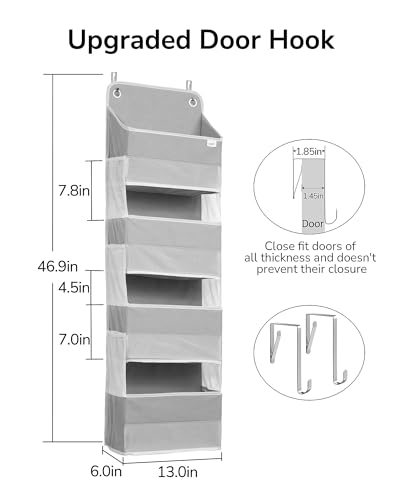 Grey Hanging Organizer with Large Pockets for Baby Products