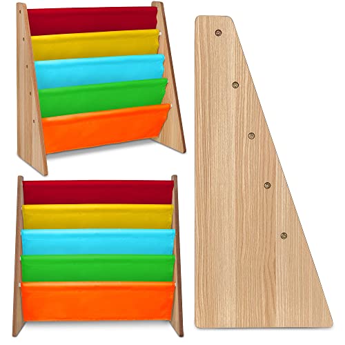 Kid's Multi-Colour Sling Bookshelf with Soft Fabric