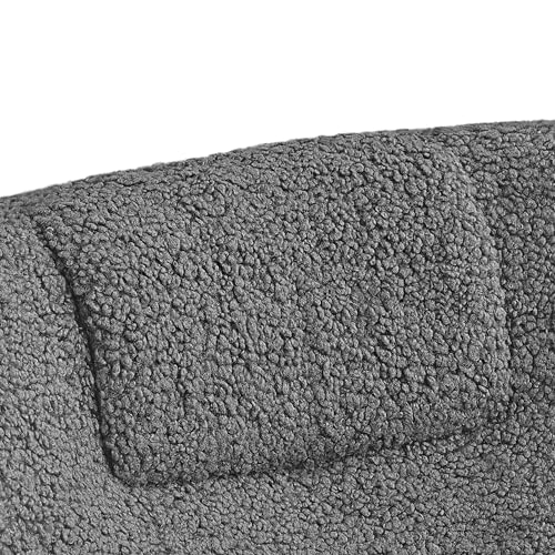 Yaheetech Boucle Rocking Chair: Modern High Back Armchair