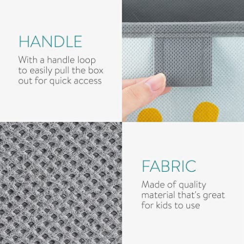 Kids Storage Cubes Set - Animal Design - Mint Green