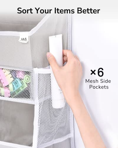 Grey Hanging Organizer with Large Pockets for Baby Products