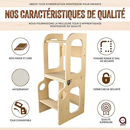 ABEHO Montessori Step Stool: Safe, Foldable, Durable