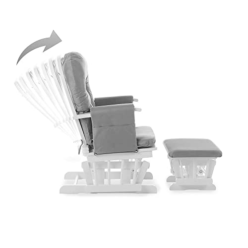 Obaby Glider Chair & Stool - White/Grey (1 Pack)