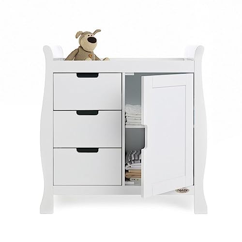 White Obaby Stamford Sleigh Changing Unit for Babies