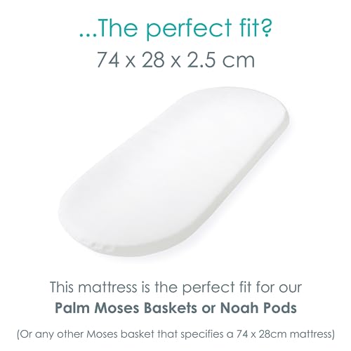 Clair de Lune waterproof baby mattress for Moses basket