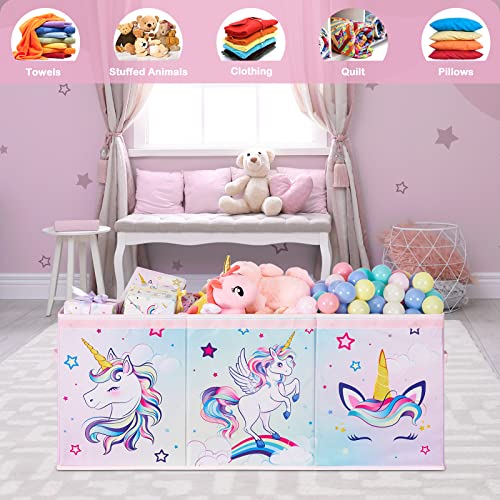 Unicorn Toy Box - Large Storage Organizer for Kids