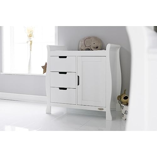 White Obaby Stamford Sleigh Changing Unit for Babies