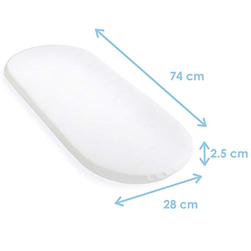 Clair de Lune waterproof baby mattress for Moses basket