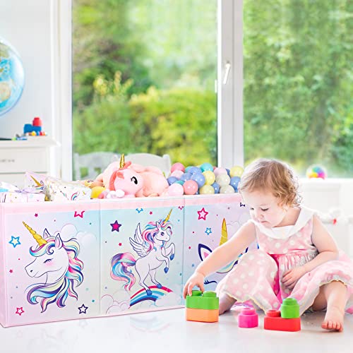 Unicorn Toy Box - Large Storage Organizer for Kids
