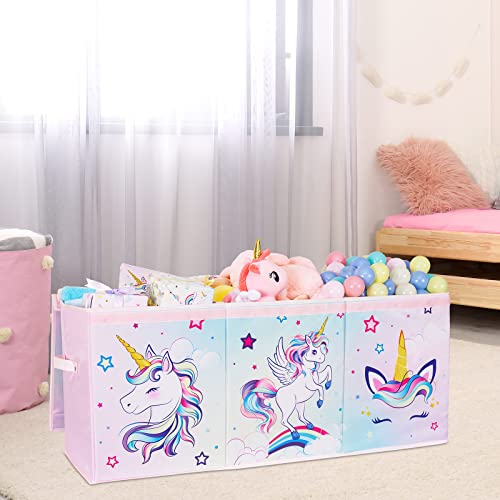Unicorn Toy Box - Large Storage Organizer for Kids