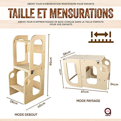 ABEHO Montessori Step Stool: Safe, Foldable, Durable