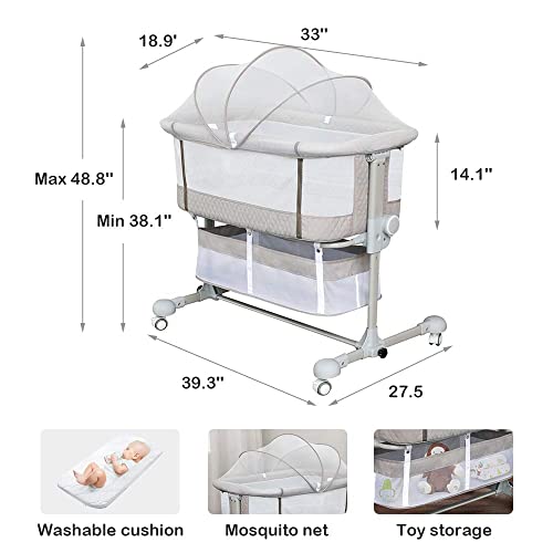 Maydolly Bedside 3-in-1 Portable Baby Crib